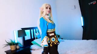Zelda waits no more, she needs cock in her pink pussy