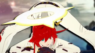 Guilty Gear Halloween special with succubus I-No’s raw scene