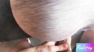 Fit step sister gets her pussy filled with cum after doing yoga
