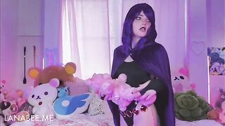 Raven found Starfire's toys and experimented with them in a playful, sneaky way