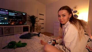 The girl got a great cock instead of playing