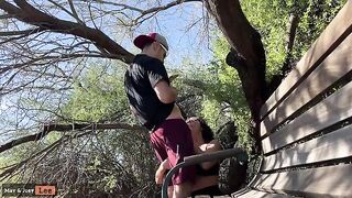 Busty Girl Almost Caught Getting BJ by the Lake