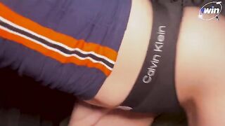 A stepsister woke me up with blowjob and pulled her panties
