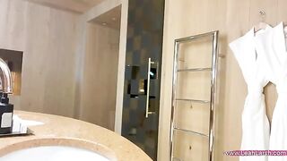 Babe fucked by a young man in the hotel room