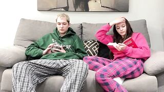 Guy got caught jerking off next to his step sister