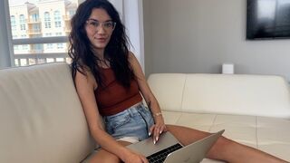 The guy and girl try nudism, getting excited and fucking hard