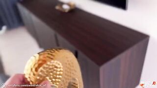 Appetizing girls have a sex training on the villa with a coach