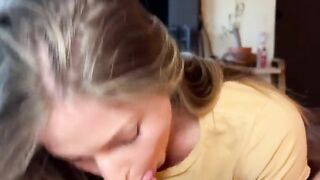 Amateur couple having real and sensual sex, with a camera running in the background