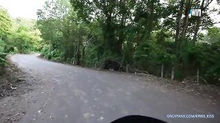 The first sex in the jungle with a stranger on a motorcycle