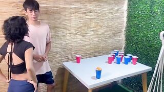 A game between stepbrothers ends up in sex and cumshots