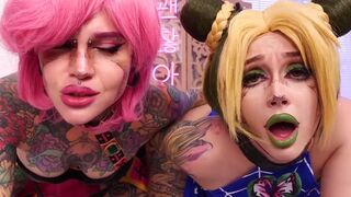 Purple Bitch cosplays as JoJo for a wild anal sex adventure with Nerwen X