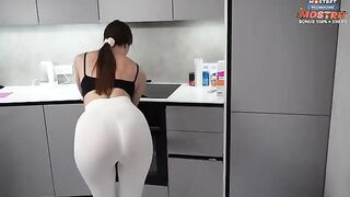 The cleaning lady polished the cock of a rich guy in POV style