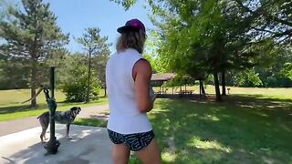 A couple has sex fun on the lake during a summer in Michigan