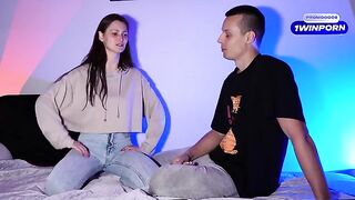 The host of the show is interviewing a well-known adult star on his channel