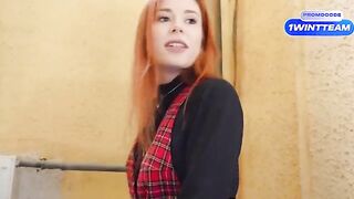 A busty woman met a YouTuber, got intimate with him, and received a messy finish