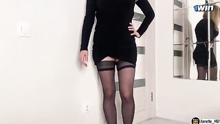 Stepmom checked my cock after our talk