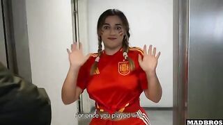 Hot Spanish supporter Marta gets fucked in the parking lot