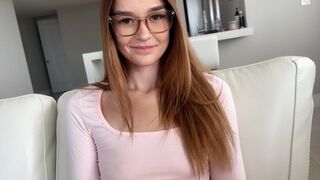 A guy is teaching his 18-year-old step-sister about sex in a taboo roleplay