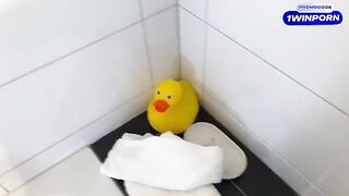 My stepmom caught me jerking off in the bathtub