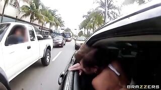 A young guy and his friends fucked two prostitutes in the car