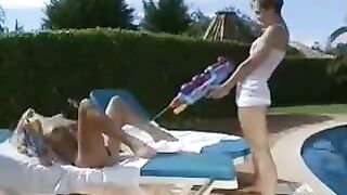 Skinny babe enjoys lesbian sex with delicate caresses