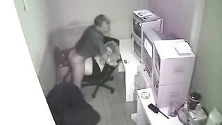 A secret camera has photographed the intimate moments of two lovers at work