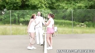 A girl received a tennis lesson from her rich friend’s uncle
