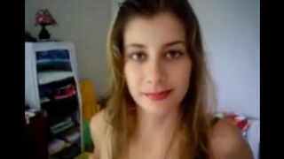 Babe lies and swallows the guy’s cum in her mouth, showcasing an intense homemade scene
