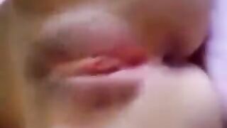 Babe lies and swallows the guy’s cum in her mouth, showcasing an intense homemade scene