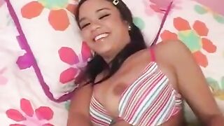 Nice brunette woman fucked by a guy with a big dick