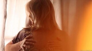 Relaxing big boobs massage with a sexy blonde lady