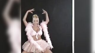 The sexy Russian is dancing and showing her moves in front of everyone
