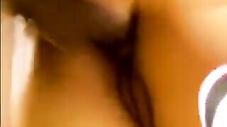 Two guys fucked Asian beauty at her home