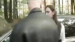 A girl was lucky to be with a guy in his car