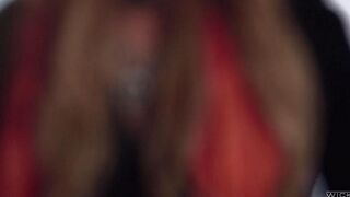 Three flaps fucked a blonde in sexy stockings and pantyhose