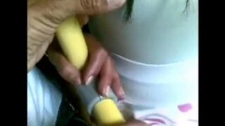 A pervert guy fucked a girl on the bus and she screamed with pleasure