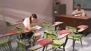 The teacher forced the student into a blowjob and cancer