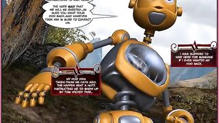 A hot porn comic book with robots that you really want to read!