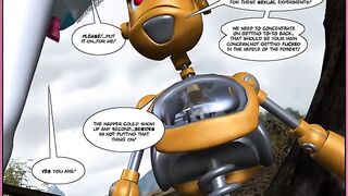 A hot porn comic book with robots that you really want to read!