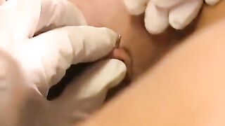 A girl has sex with her boyfriend and gets a clit piercing