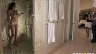Johnny Sins kicked the girl out of bed with his huge cock