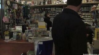Rough sex in the store with a cute and sexy girl