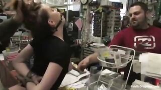 Rough sex in the store with a cute and sexy girl