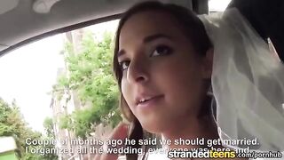 The bride got intimate with a taxi driver and spread her legs