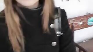 A pick-up guy fucked a girl at the bus stop and didn’t get caught
