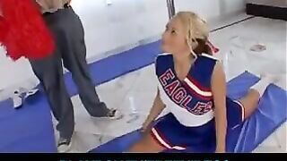 A gymnast has awesome sex while sitting on the twine with ease