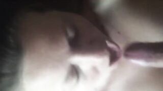 A girl sucks cock of her boyfriend at home in a steamy homemade scene