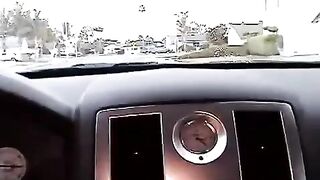 The little girl is sucking cock in the car, it’s her job