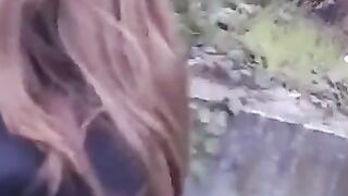 Girl does not mind public member sucking