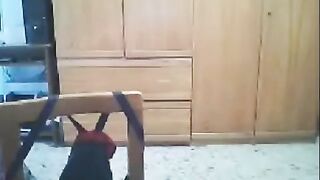 She fucks in front of the webcam, her husband is next to her